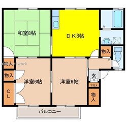 セジュール萌木野Aの物件間取画像